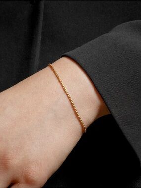 Adele gold rope chain bracelet